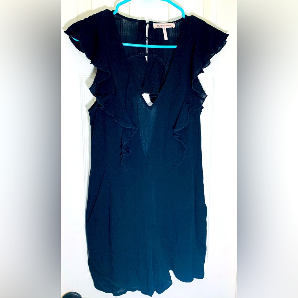 BCBGENERATION Sleeveless Ruffled Jumper/Romper